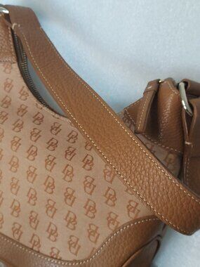 Y2K Vintage Dooney & Bourke Signature Monogram Small Hobo Bag